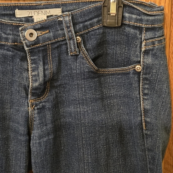 21 Denim Classic Blue Denim Jeans 5 pocket Button Zipper Stretch Women's 27x29 - Picture 4 of 15